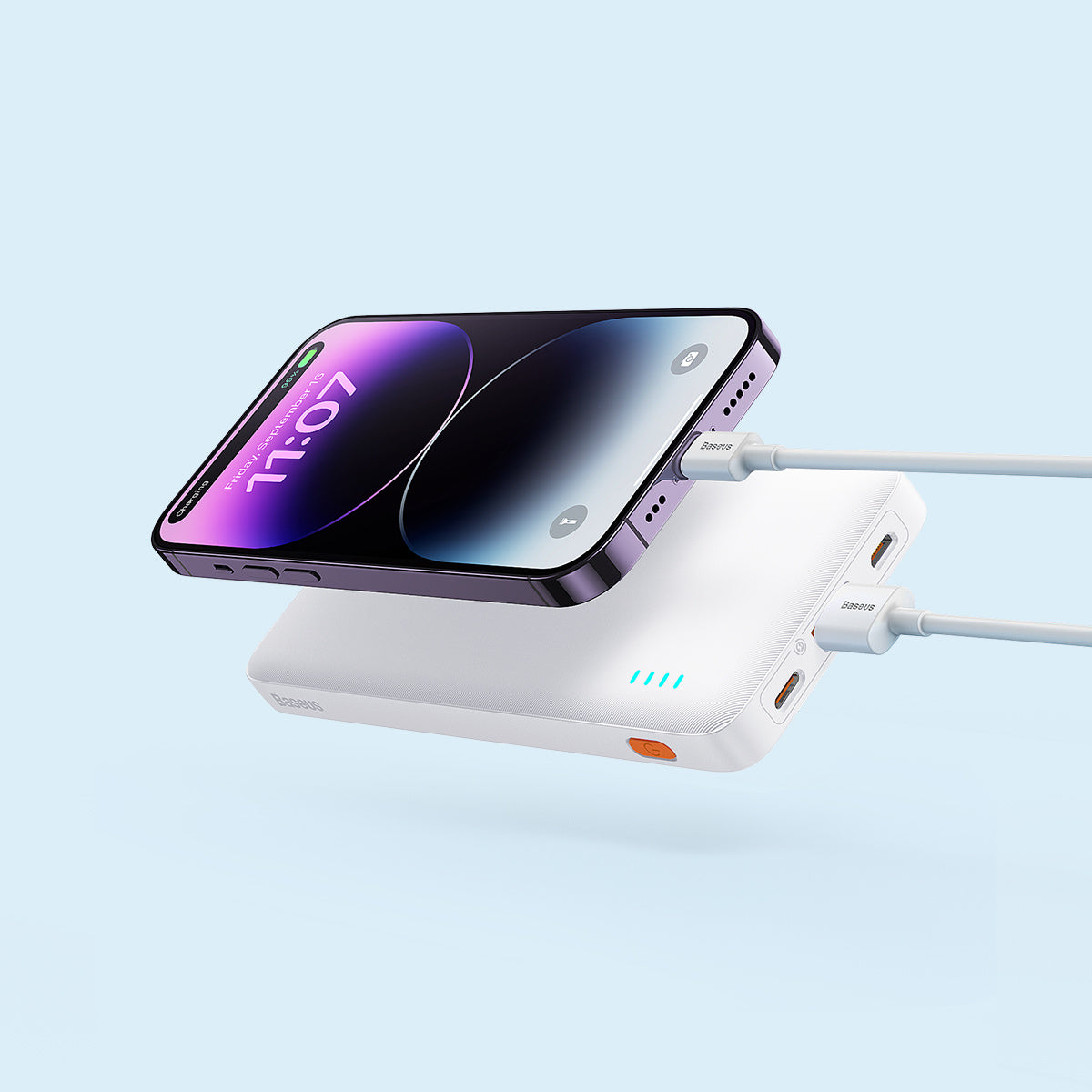 Powerbank Baseus Airpow 20W 10000mAh z kablem Baseus Simple Series USB-A – USB-C 30 cm