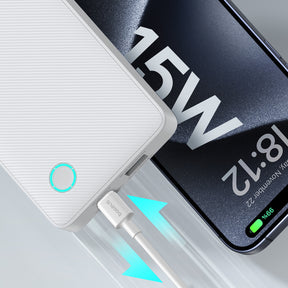 Powerbank Baseus Airpow Lite 10000mAh 15W z kablem Baseus Simple USB-A - USB-C 30cm