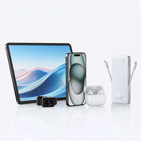 Powerbank Baseus Airpow Lite 10000mAh 22,5W z wbudowanymi kablami USB-C i Lightning