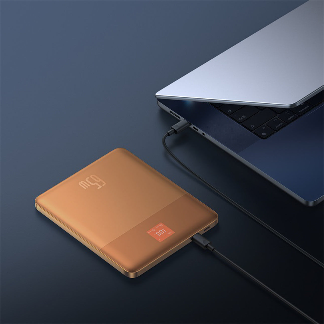 Powerbank Baseus Blade2 12000mAh 65W z wyświetlaczem cyfrowym (z kablem Baseus Mini White Series USB-C - USB-C 100W 50cm)