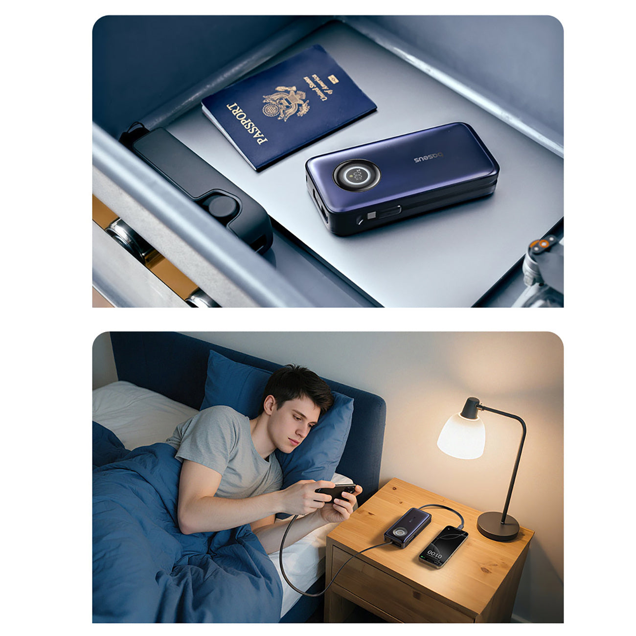 Powerbank Baseus EnerCore CR11 20000mAh 100W ze zwijanymi kablami USB-C