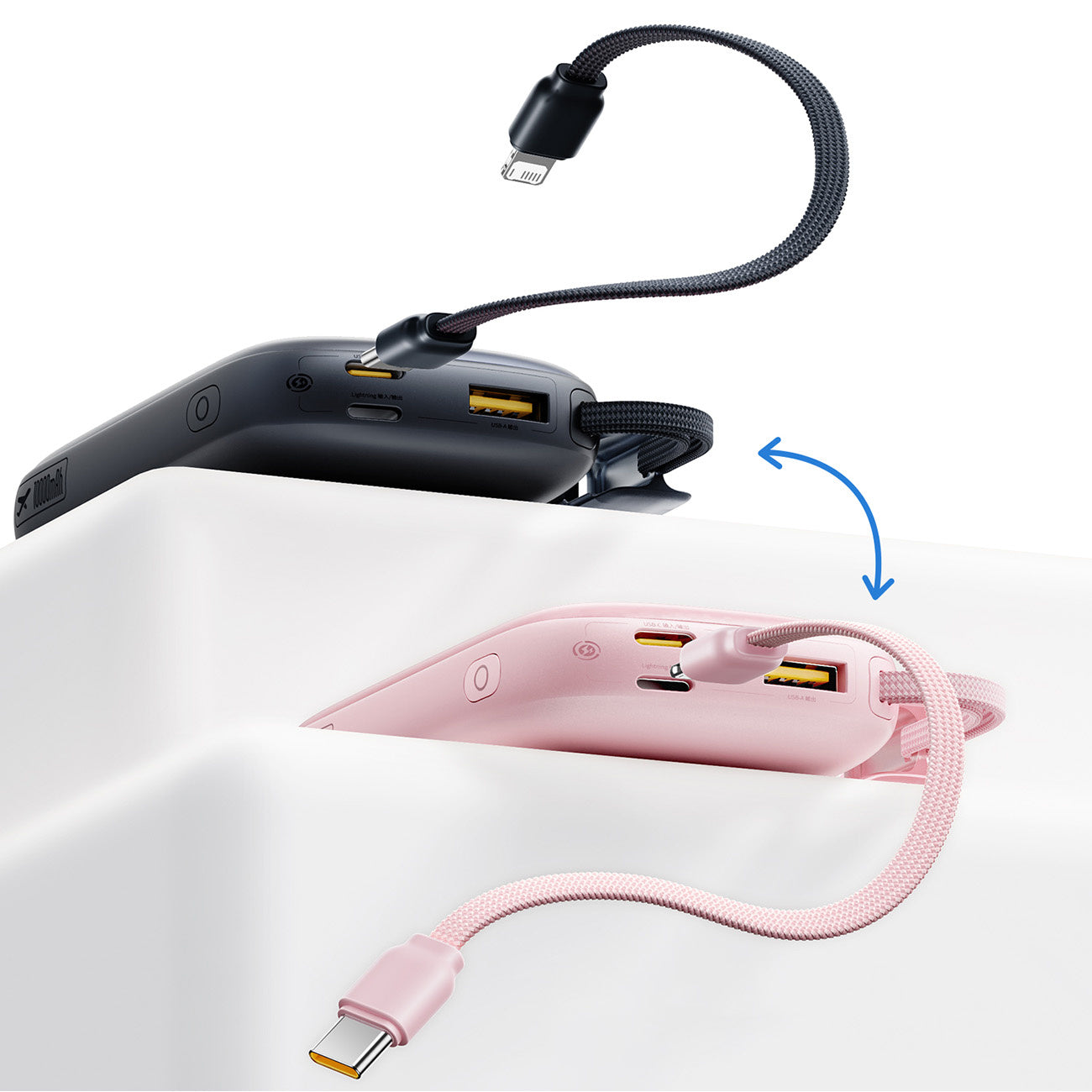 Baseus EnerFill FC21 QPow3 Ultra Powerbank 10000mAh 22.5W z wyświetlaczem cyfrowym i odłączanym kablem