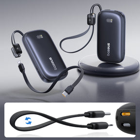 Baseus EnerFill FC21 Qpow 3 Ultra Powerbank 10000mAh 45W z kablem-smyczą