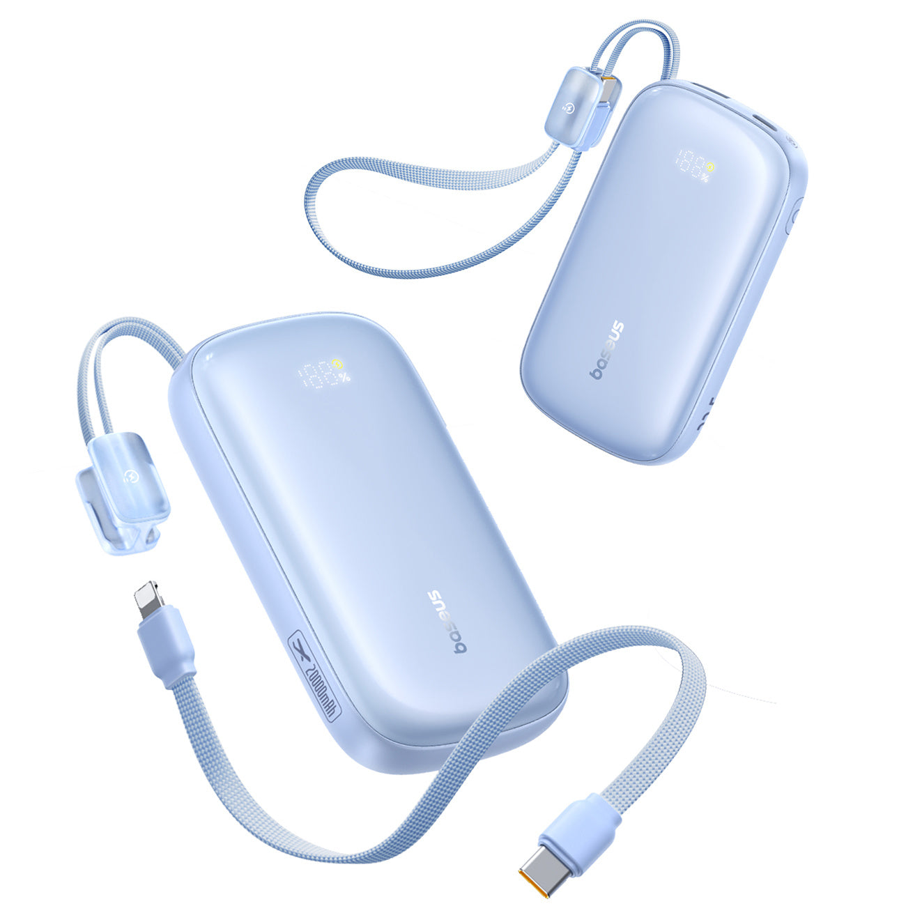Powerbank Baseus EnerFill FC21 Qpow3 Ultra 20000mAh 22,5W z wyświetlaczem i odłączanym kablem