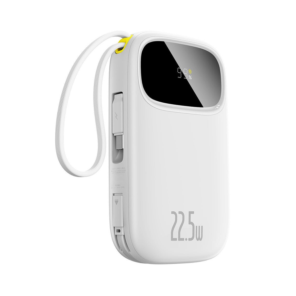 Powerbank Baseus EnerFill FC31 20000mAh 22.5W z wyświetlaczem cyfrowym i 2 wbudowanymi kablami (USB-C + Lightning)