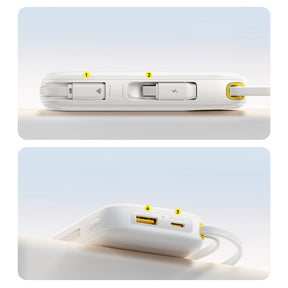 Powerbank Baseus EnerFill FC31 20000mAh 22.5W z wyświetlaczem cyfrowym i 2 wbudowanymi kablami (USB-C + Lightning)