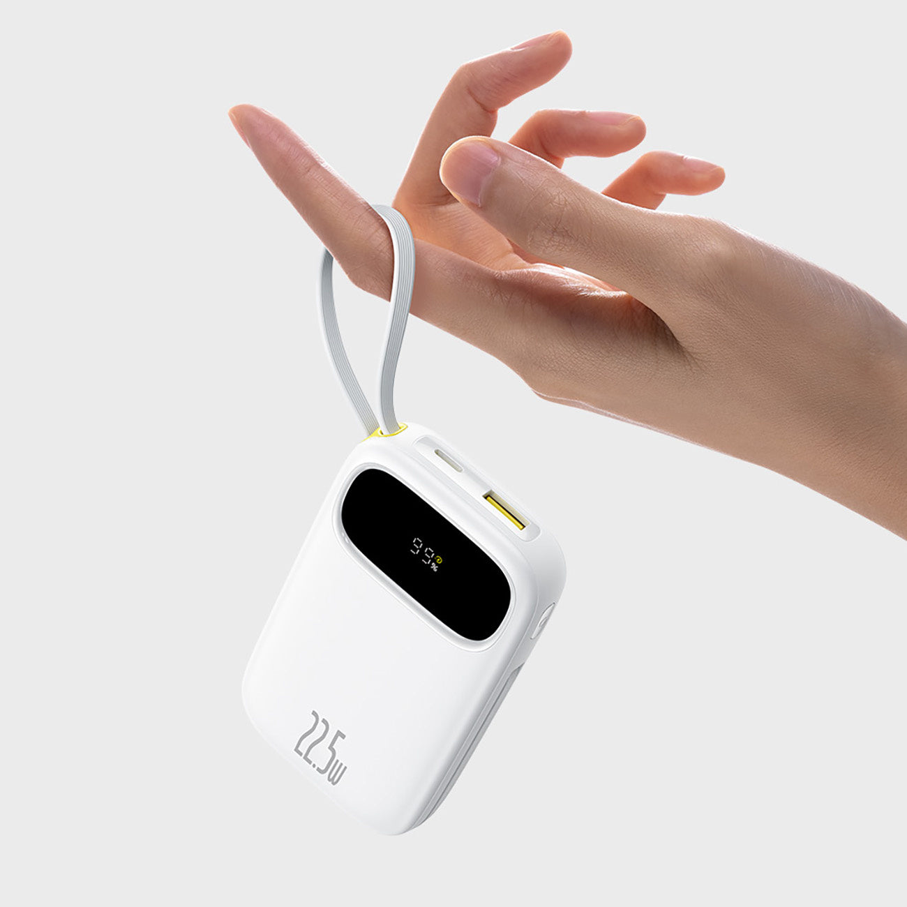 Powerbank Baseus EnerFill FC31 20000mAh 22.5W z wyświetlaczem cyfrowym i 2 wbudowanymi kablami (USB-C + Lightning)
