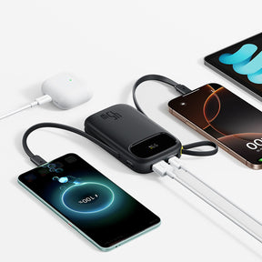 Powerbank Baseus EnerFill FC31 QPow3 10000mAh 45W z wyświetlaczem cyfrowym z 2 wbudowanymi kablami USB-C