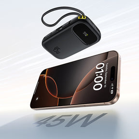 Powerbank Baseus EnerFill FC31 QPow3 10000mAh 45W z wyświetlaczem cyfrowym z 2 wbudowanymi kablami USB-C