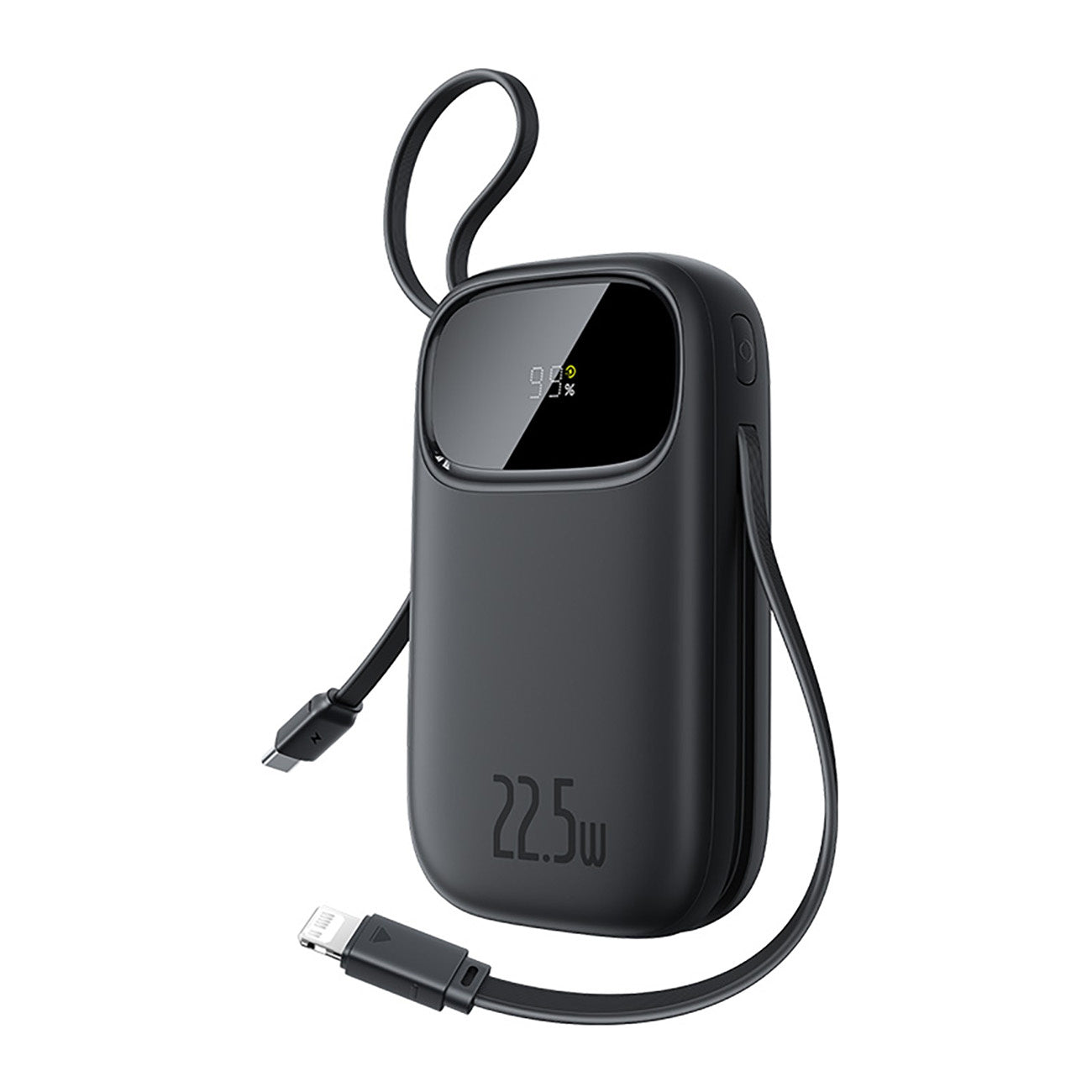 Powerbank Baseus EnerFill FC31 QPow3 20000mAh 22.5W z wyświetlaczem cyfrowym i 2 wbudowanymi kablami (USB-C + Lightning)