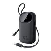 Powerbank Baseus EnerFill FC31 QPow3 20000mAh 22.5W z wyświetlaczem cyfrowym i 2 wbudowanymi kablami (USB-C + Lightning)
