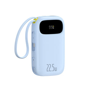 Powerbank Baseus EnerFill FC31 QPow3 20000mAh 22.5W z wyświetlaczem cyfrowym z 2 wbudowanymi kablami