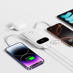 Powerbank Baseus EnerFill FC31 QPow3 20000mAh 45W z wyświetlaczem cyfrowym i 2 wbudowanymi kablami (USB-C + Lightning)
