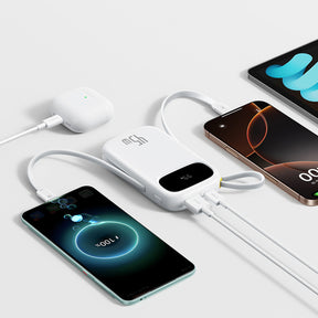 Baseus EnerFill FC31 QPow3 Powerbank 20000mAh 45W z wyświetlaczem cyfrowym i 2 wbudowanymi kablami USB-C