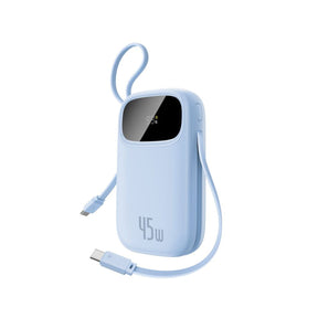 Powerbank Baseus EnerFill FC31 QPow3 20000mAh 45W z wyświetlaczem cyfrowym z 2 wbudowanymi kablami USB-C