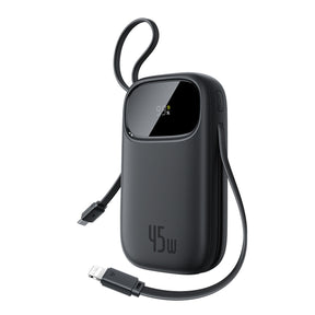 Powerbank Baseus EnerFill FC31 QPow3 20000mAh 45W z wyświetlaczem z kablami USB-C i Lightning