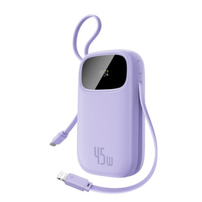Powerbank Baseus EnerFill FC31 QPow3 20000mAh 45W z wyświetlaczem z kablami USB-C i Lightning