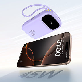 Powerbank Baseus EnerFill FC31 QPow3 20000mAh 45W z wyświetlaczem z kablami USB-C i Lightning