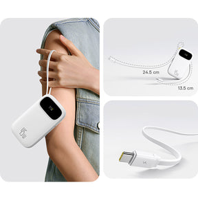 Baseus EnerFill FC31 Qpow 3 Powerbank 10000mAh 45W z wyświetlaczem cyfrowym z kablami USB-C i Lightning