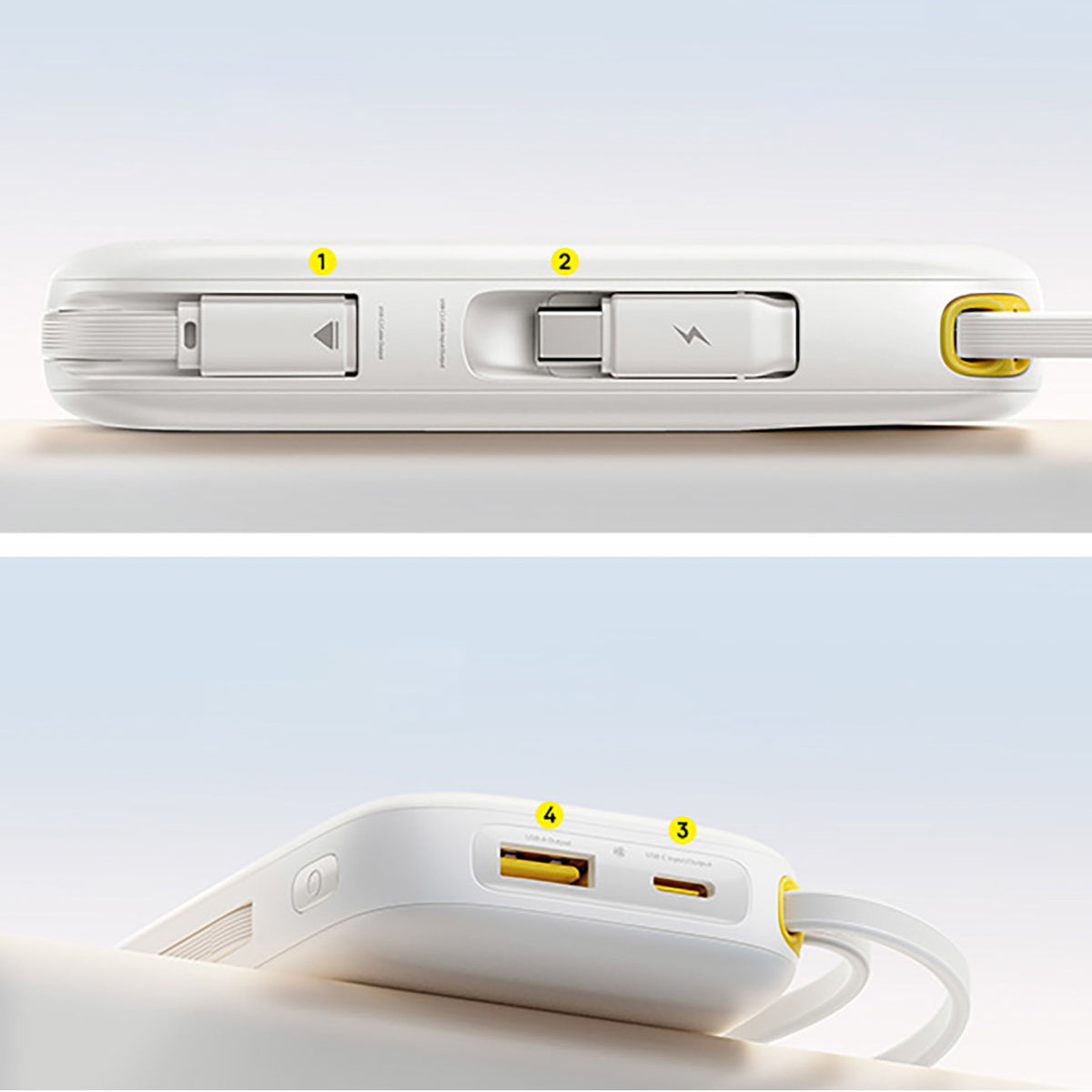 Baseus EnerFill FC31 Qpow 3 Powerbank 10000mAh 45W z wyświetlaczem cyfrowym z kablami USB-C i Lightning