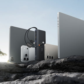 Powerbank Baseus EnerFill FC41 20000mAh 100W z wyświetlaczem cyfrowym i wbudowanym podwójnym kablem USB-C