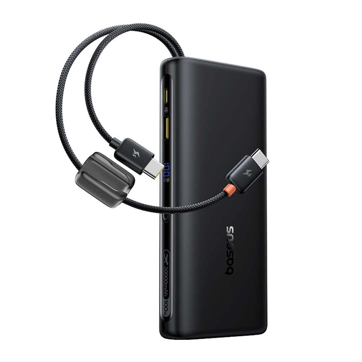 Powerbank Baseus EnerFill FC41 20000mAh 100W z wyświetlaczem cyfrowym i wbudowanym podwójnym kablem USB-C