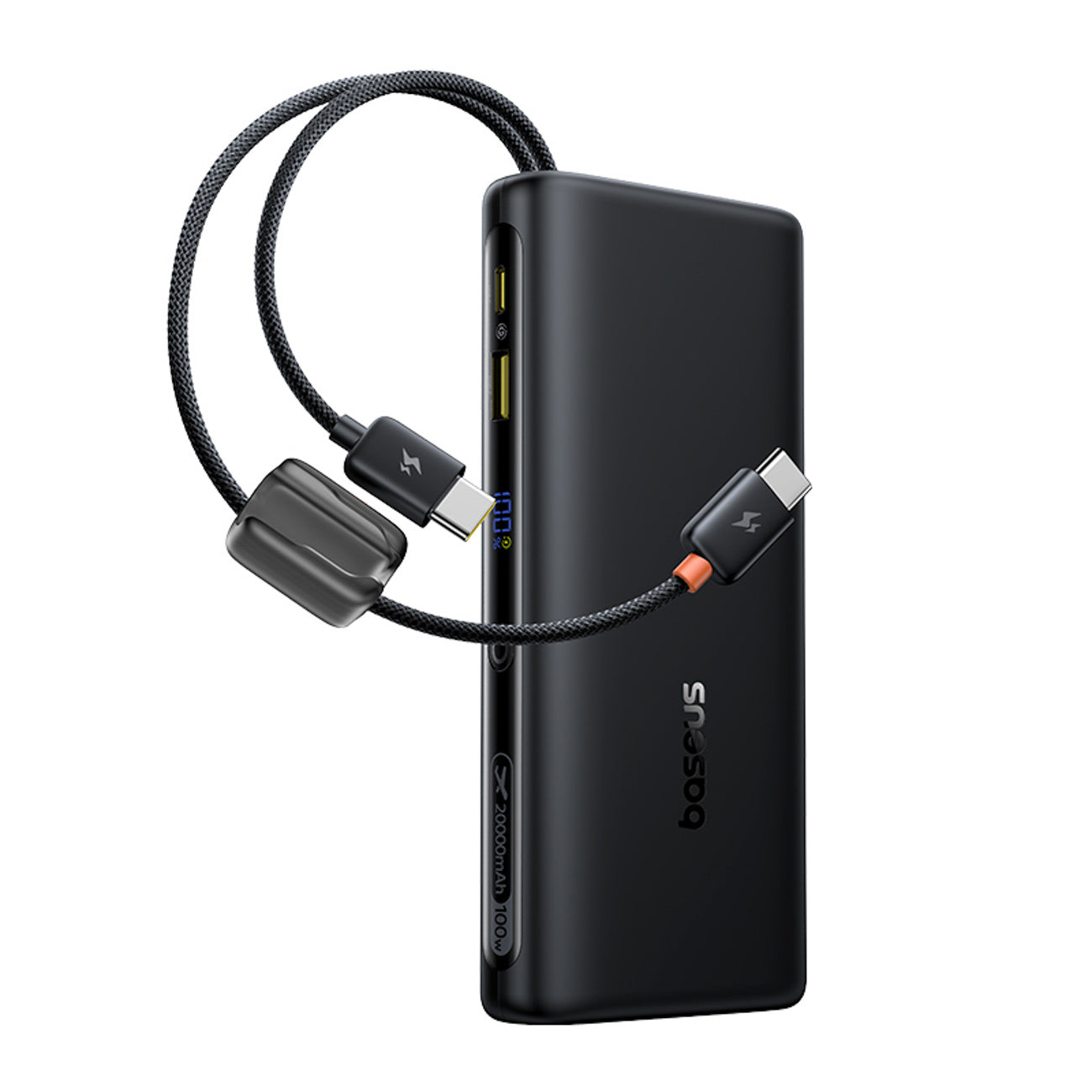 Powerbank Baseus EnerFill FC41 20000mAh 100W z wyświetlaczem cyfrowym i wbudowanym podwójnym kablem USB-C