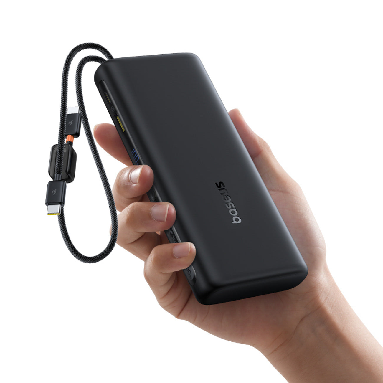 Powerbank Baseus EnerFill FC41 20000mAh 100W z wyświetlaczem cyfrowym i wbudowanym podwójnym kablem USB-C