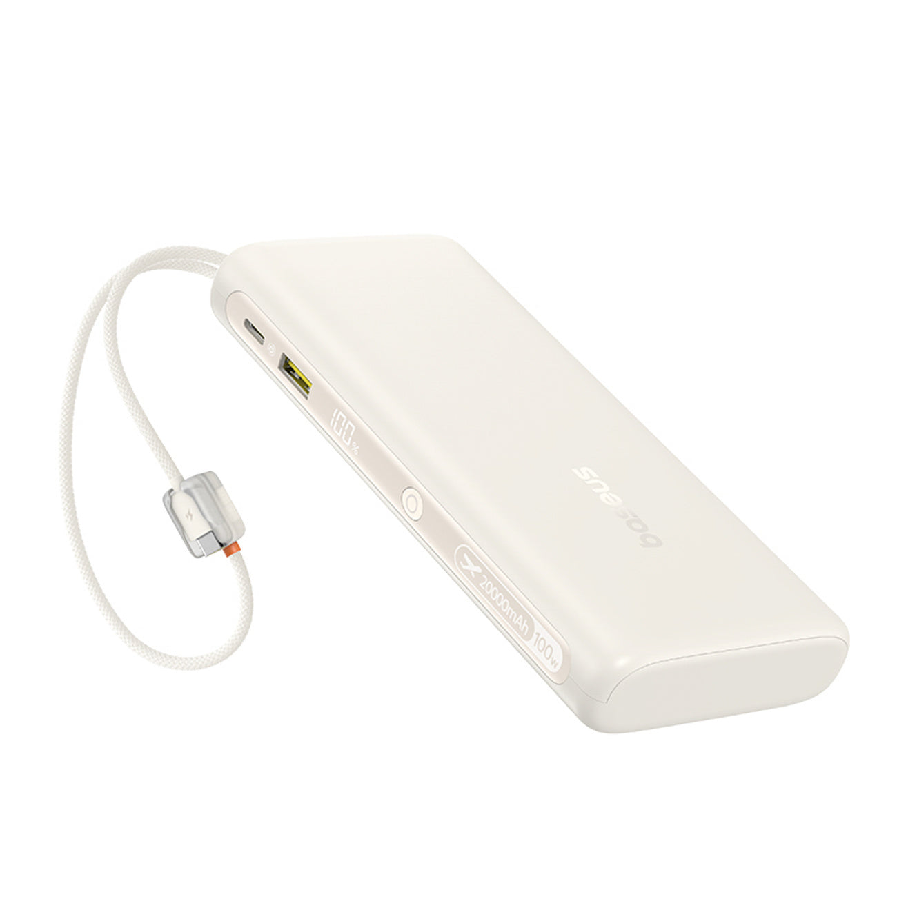 Baseus EnerFill FC41 Powerbank 20000mAh 100W z wyświetlaczem cyfrowym i dwoma wbudowanymi kablami USB-C