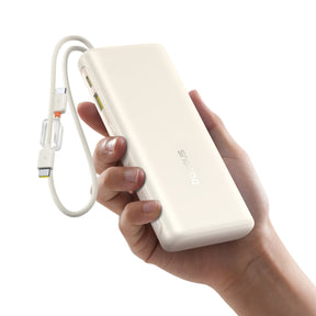 Baseus EnerFill FC41 Powerbank 20000mAh 100W z wyświetlaczem cyfrowym i dwoma wbudowanymi kablami USB-C