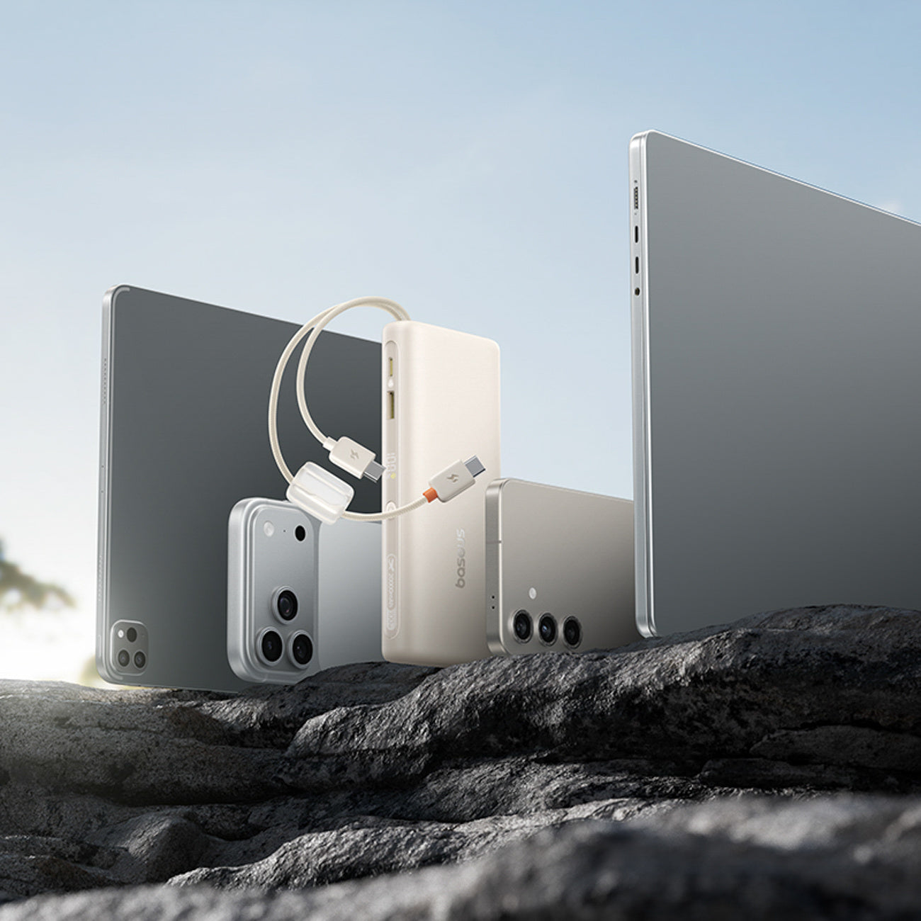 Baseus EnerFill FC41 Powerbank 20000mAh 100W z wyświetlaczem cyfrowym i dwoma wbudowanymi kablami USB-C