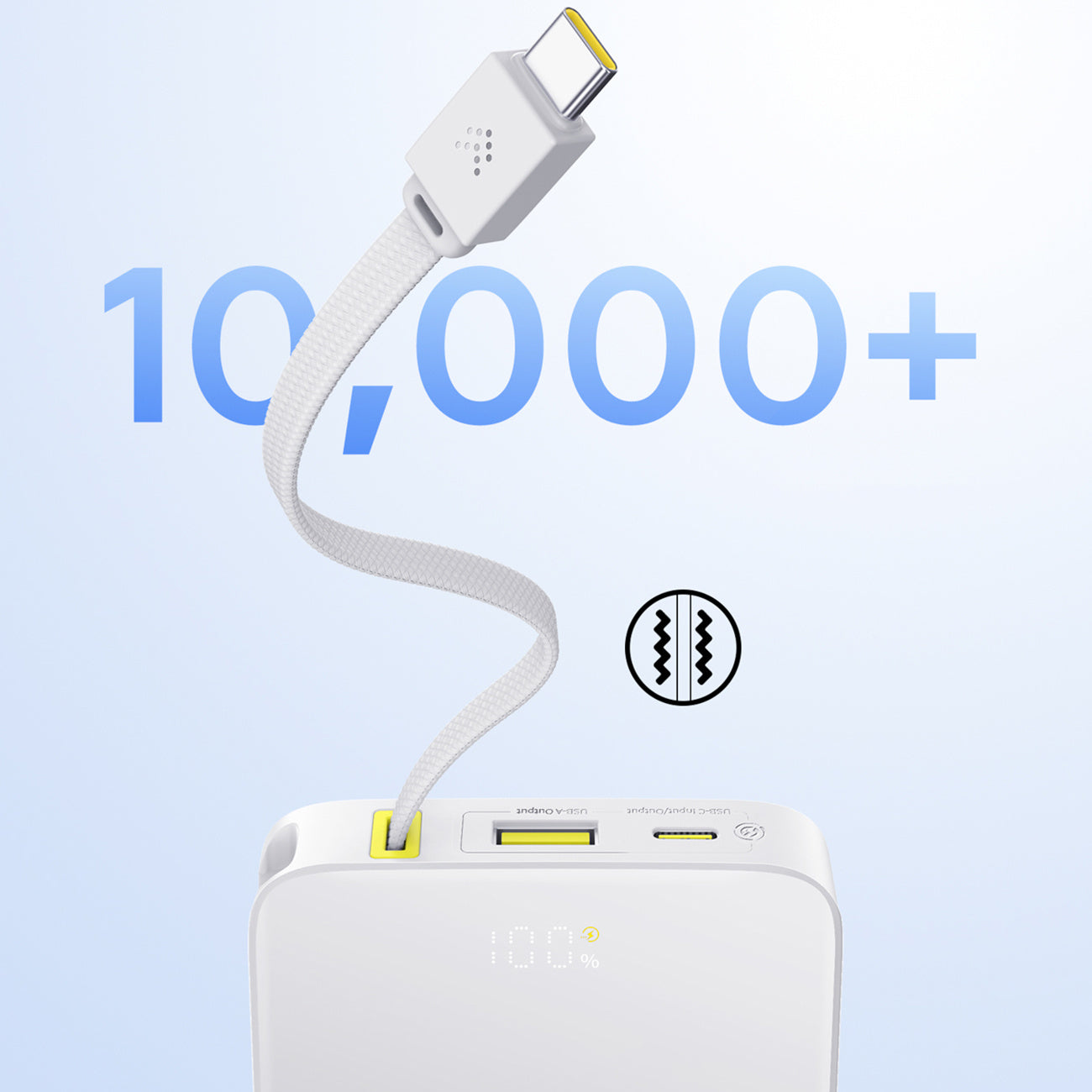 Baseus EnerFill FC51 Bipow2 Pro Powerbank 10000mAh 22.5W z wyświetlaczem cyfrowym i wbudowanym kablem