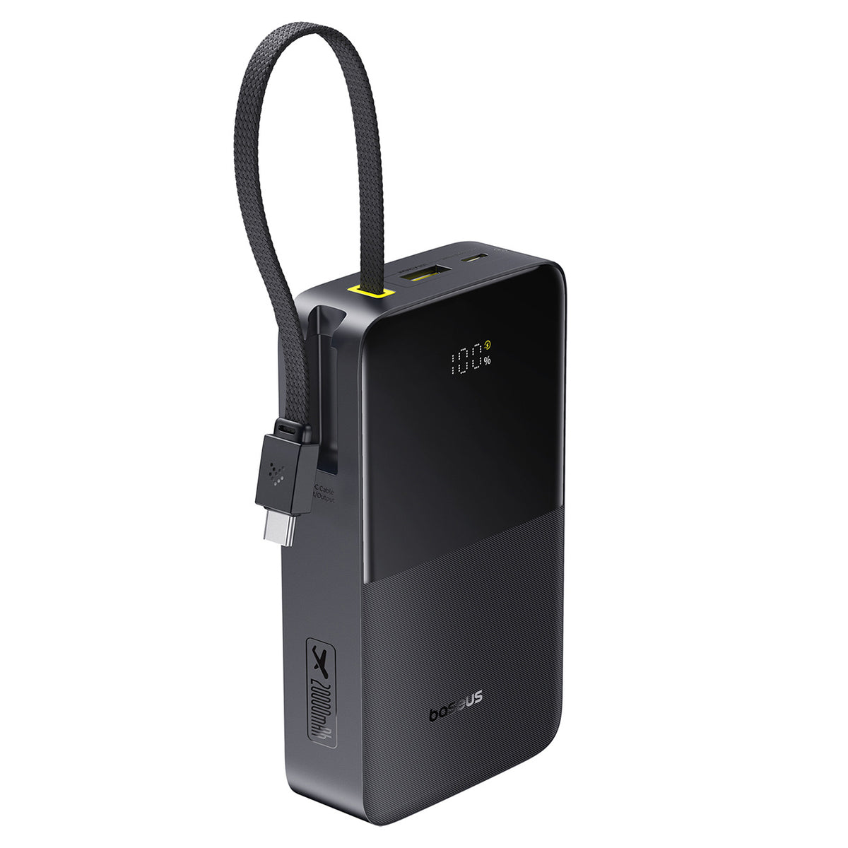 Baseus EnerFill FC51 Bipow2 Pro Powerbank 20000mAh 22.5W z wyświetlaczem cyfrowym i wbudowanym kablem