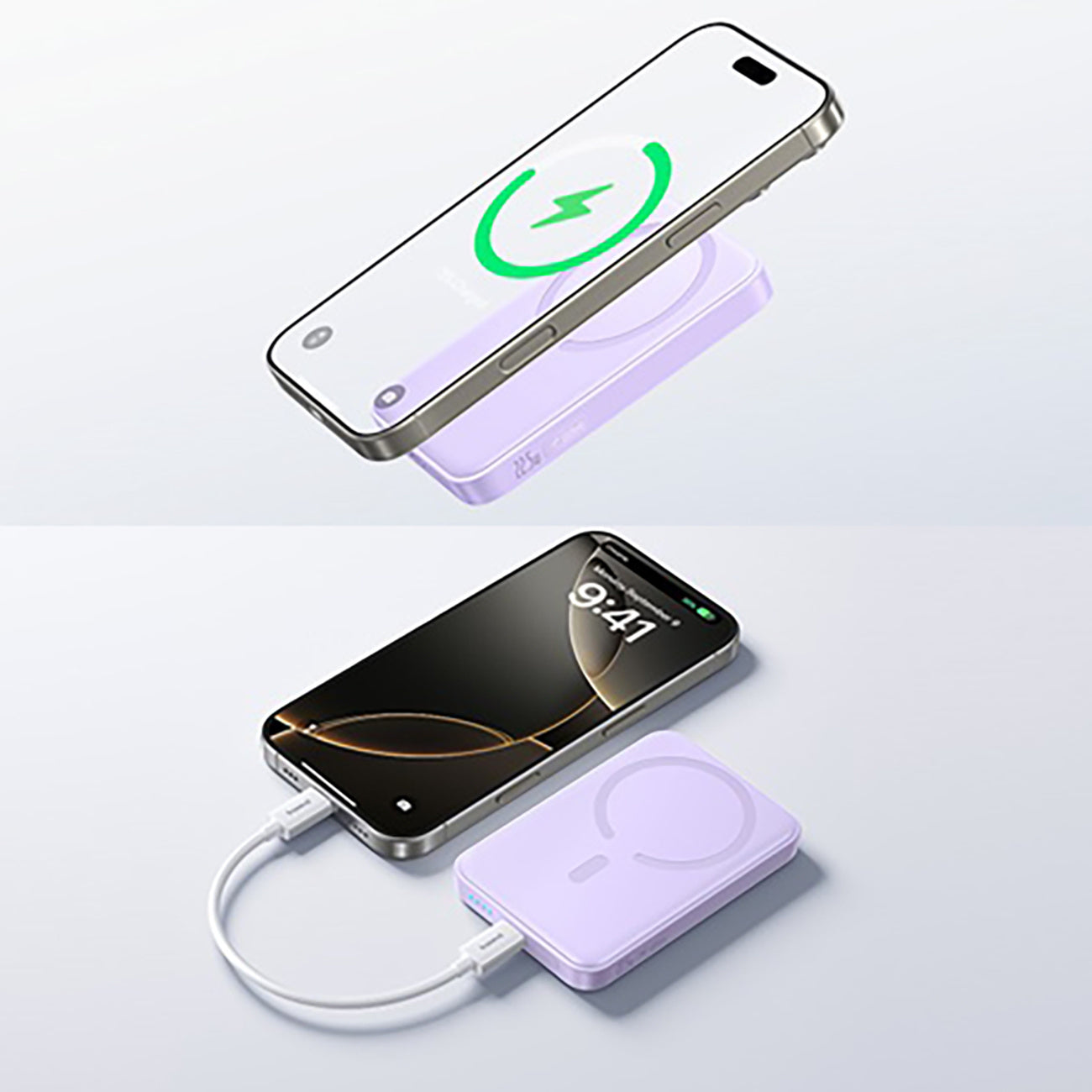 Powerbank Baseus EnerFill FM11 Ultra-Mini 10000mAh 22,5W indukcyjny kompatybilny z MagSafe z kablem USB-C 0,3m