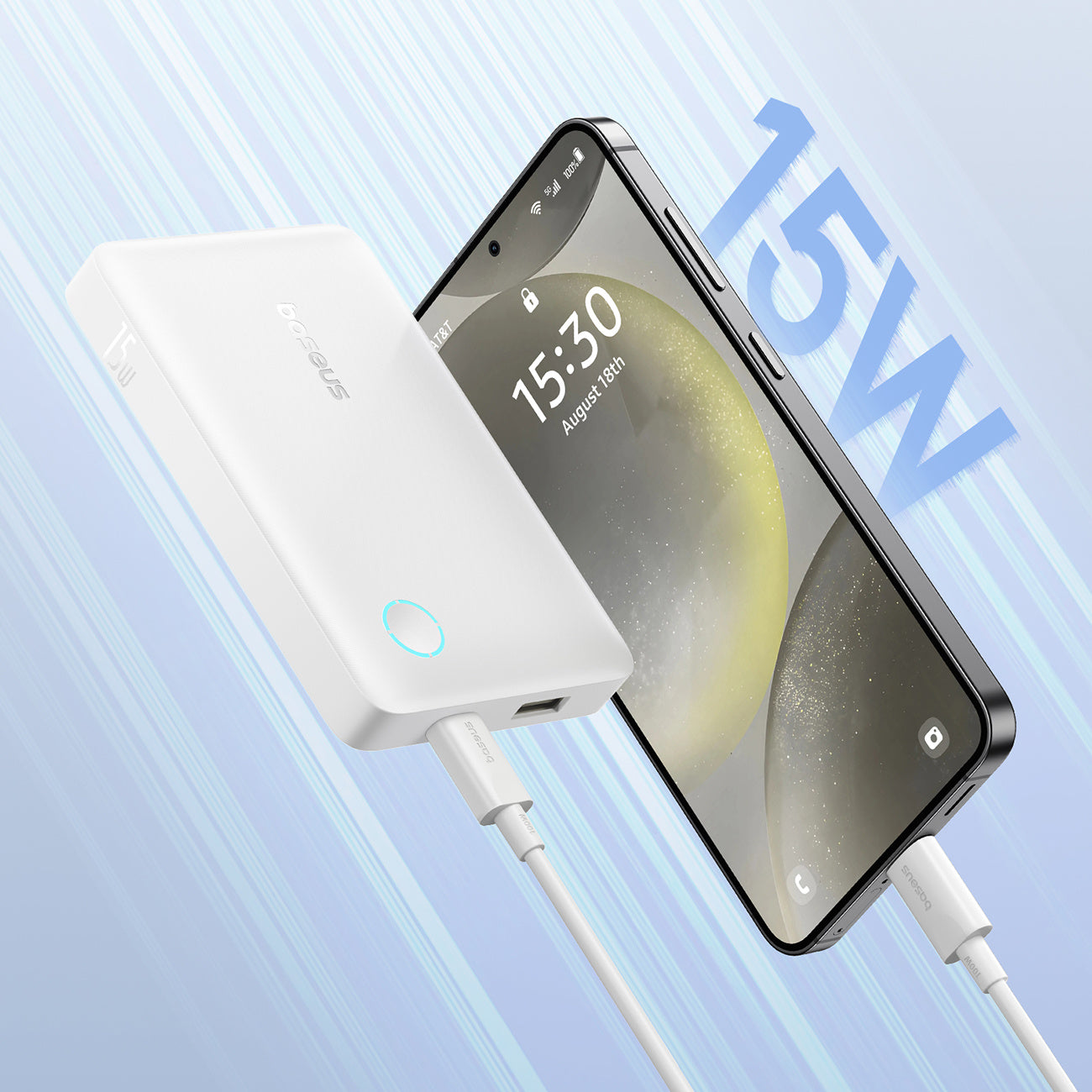 Powerbank Baseus EnerFill FP11 10000mAh 15W z kablem USB-C 30cm
