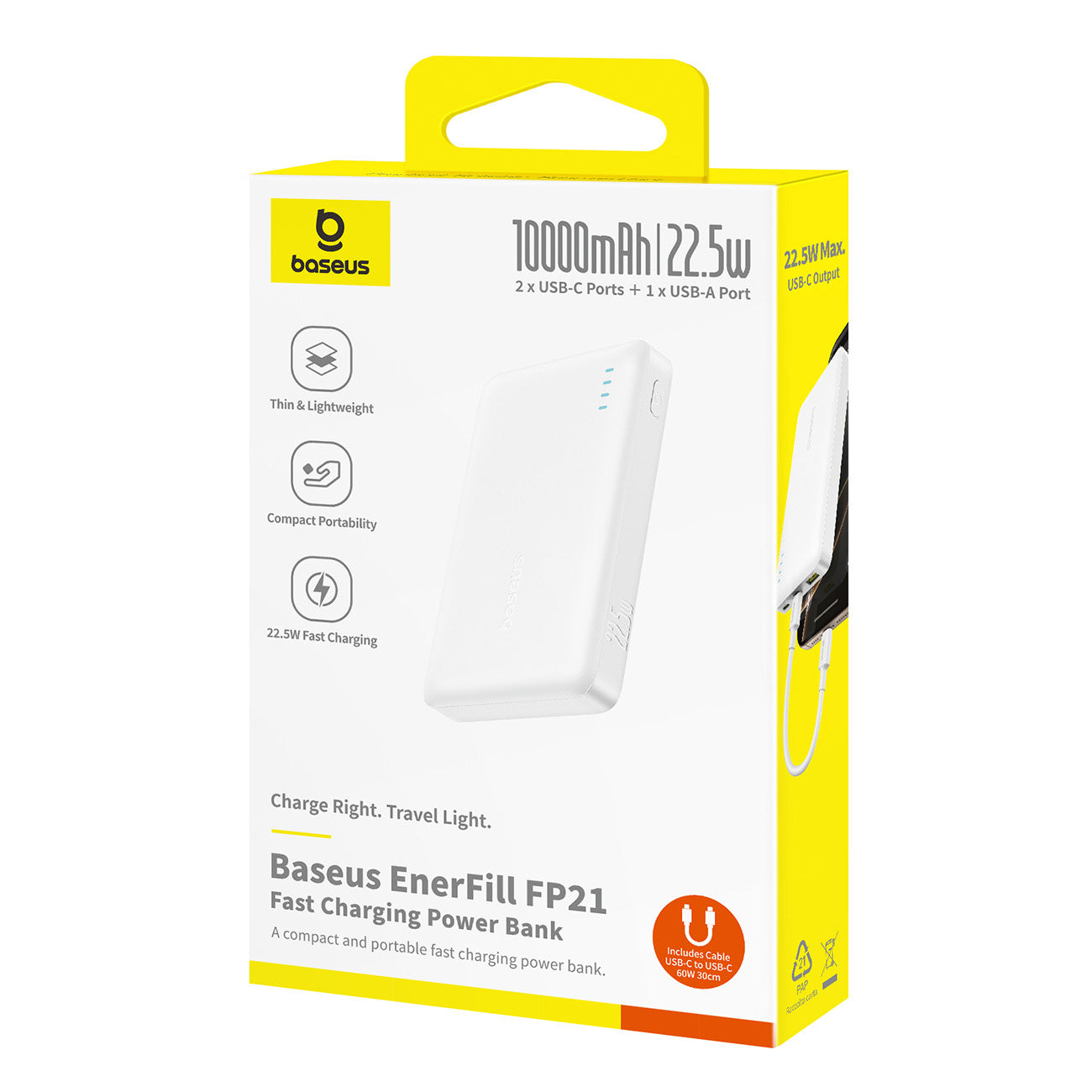 Powerbank Baseus EnerFill FP21 10000mAh 22.5W USB-A - USB-C