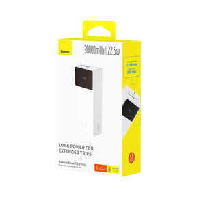 Powerbank Baseus EnerFill FP41 30000mAh 22.5W z kablem Baseus Simple USB-A - USB-C 3A 30cm