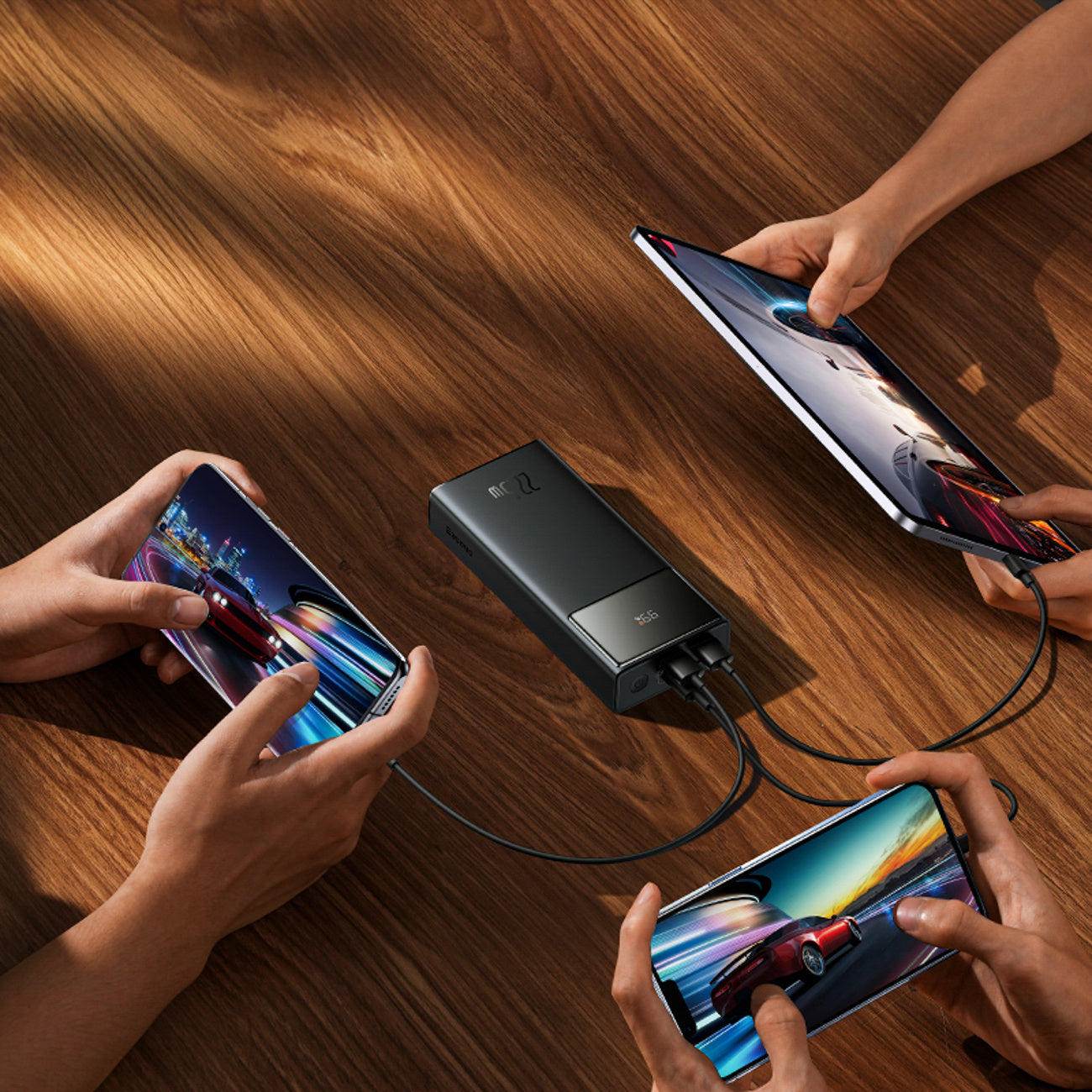 Powerbank Baseus EnerFill FP41 30000mAh 22.5W z kablem Baseus Simple USB-A - USB-C 3A 30cm