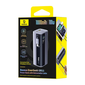 Powerbank Baseus EnerGeek GR11 10000mAh 100W ze zwijanym kablem