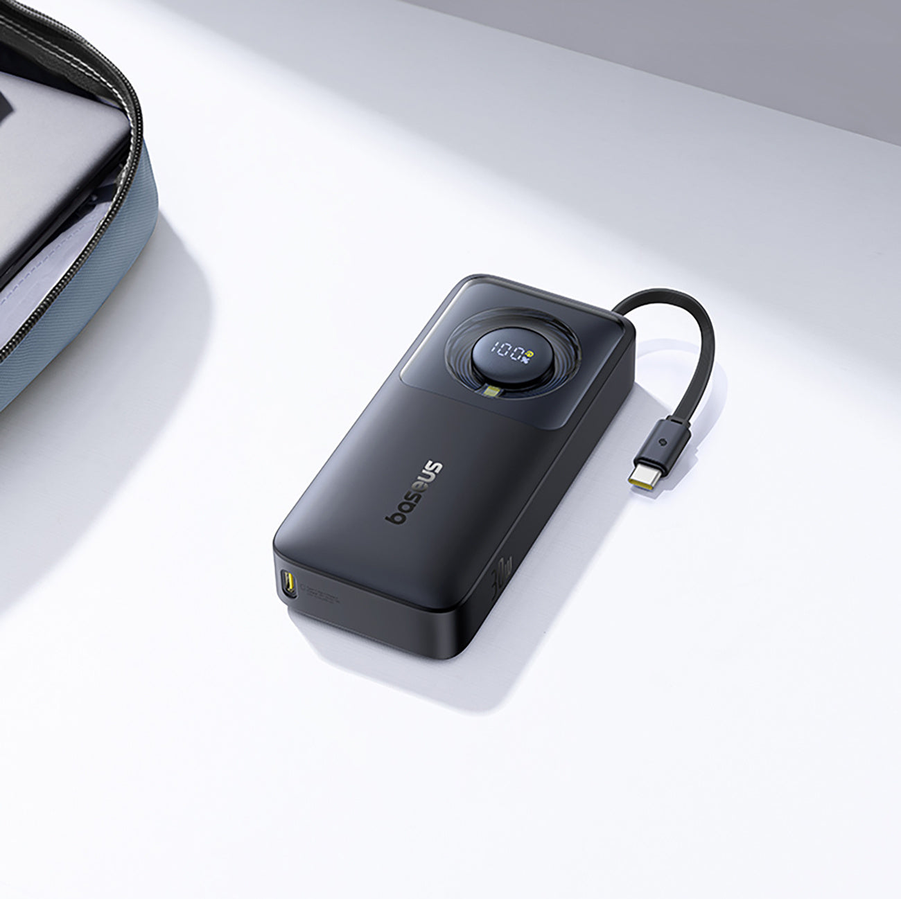Powerbank Baseus Free2Pull 10000mAh 30W z portem USB-C i rozwijanym kablem USB-C