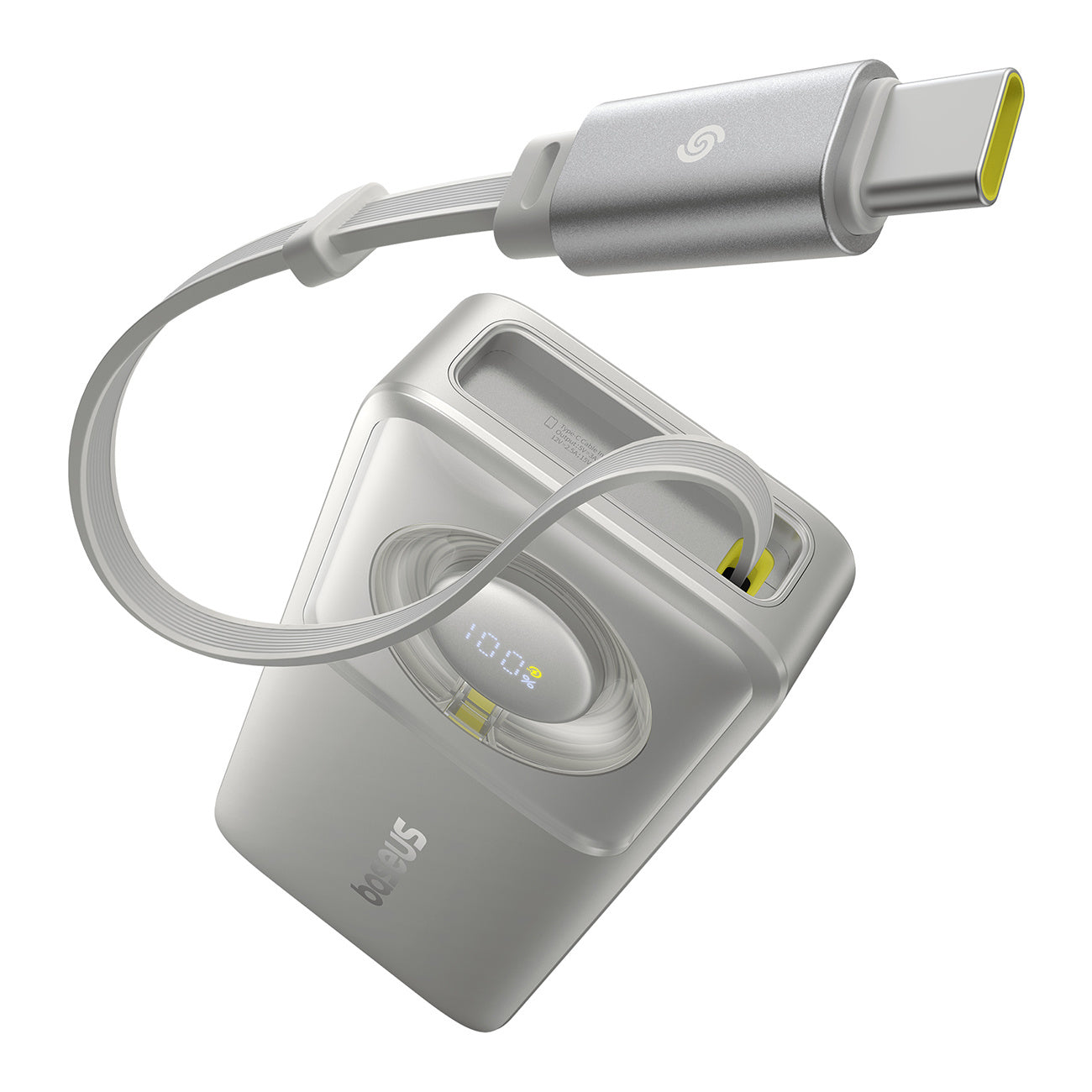 Powerbank Baseus Free2Pull 10000mAh 30W z portem USB-C i rozwijanym kablem USB-C
