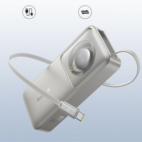 Powerbank Baseus Free2Pull 10000mAh 30W z portem USB-C i rozwijanym kablem USB-C