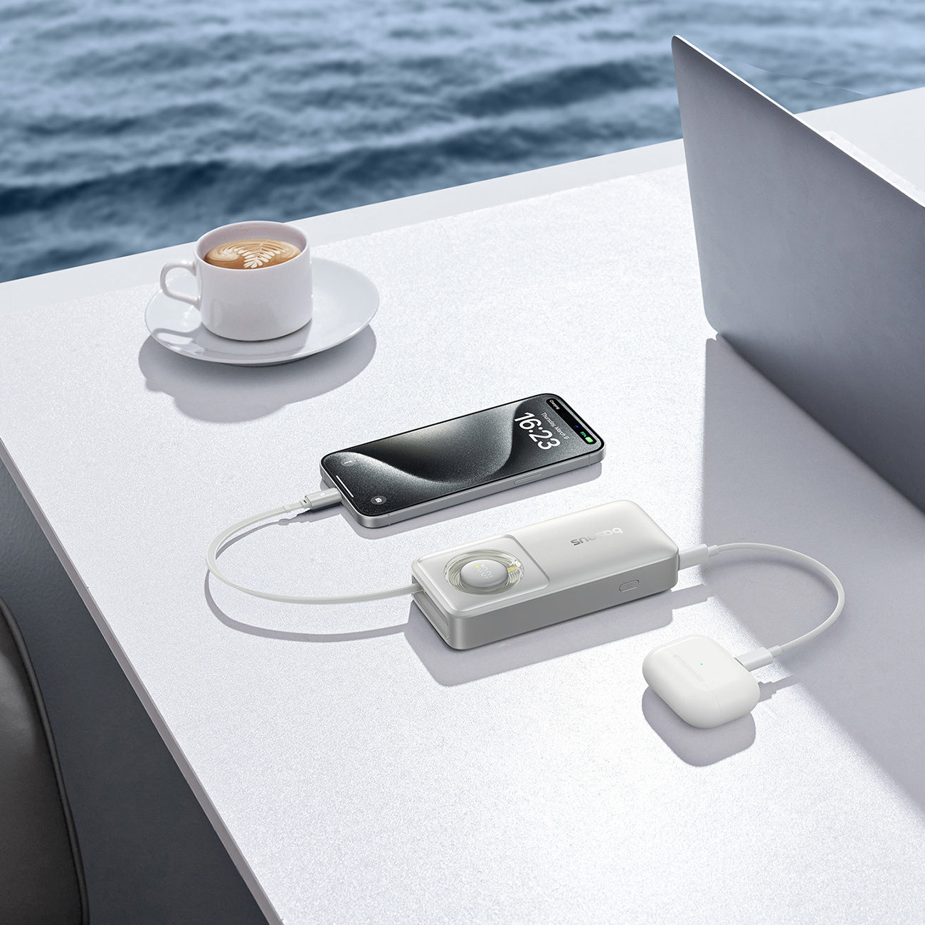 Powerbank Baseus Free2Pull 10000mAh 30W z portem USB-C i rozwijanym kablem USB-C
