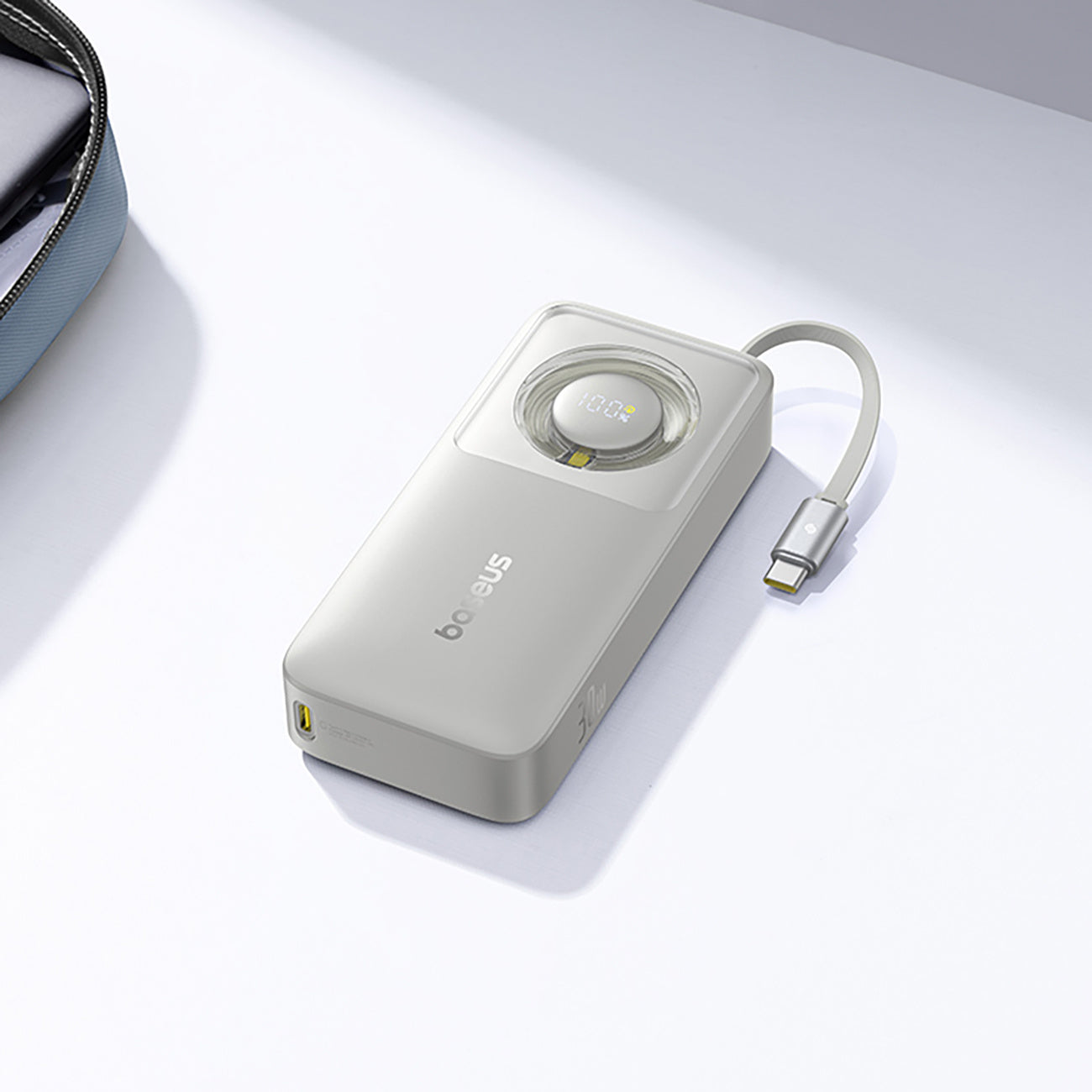 Powerbank Baseus Free2Pull 10000mAh 30W z portem USB-C i rozwijanym kablem USB-C
