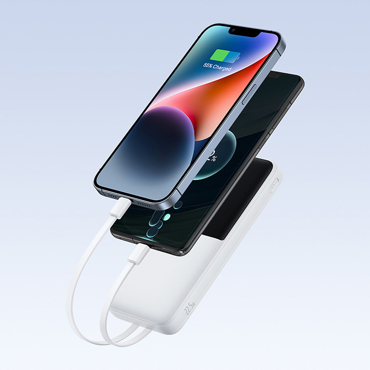 Powerbank Baseus Lipow 10000mAh 22,5W z dwoma wbudowanymi kablami