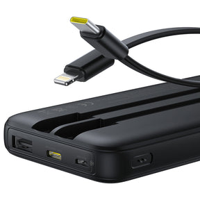 Baseus Lipow Powerbank 10000mAh 22.5W z podwójnym wbudowanym kablem i wyświetlaczem