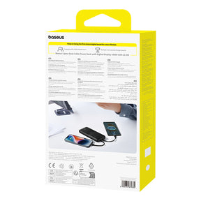 Baseus Lipow Powerbank 10000mAh 22.5W z podwójnym wbudowanym kablem i wyświetlaczem