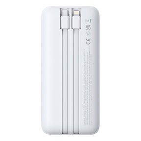 Powerbank Baseus Lipow 20000mAh 22,5W z dwoma wbudowanymi kablami z dodatkowym kablem Baseus Simple USB-A - USB-C 3A 20cm