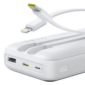 Powerbank Baseus Lipow 20000mAh 22,5W z dwoma wbudowanymi kablami z dodatkowym kablem Baseus Simple USB-A - USB-C 3A 20cm