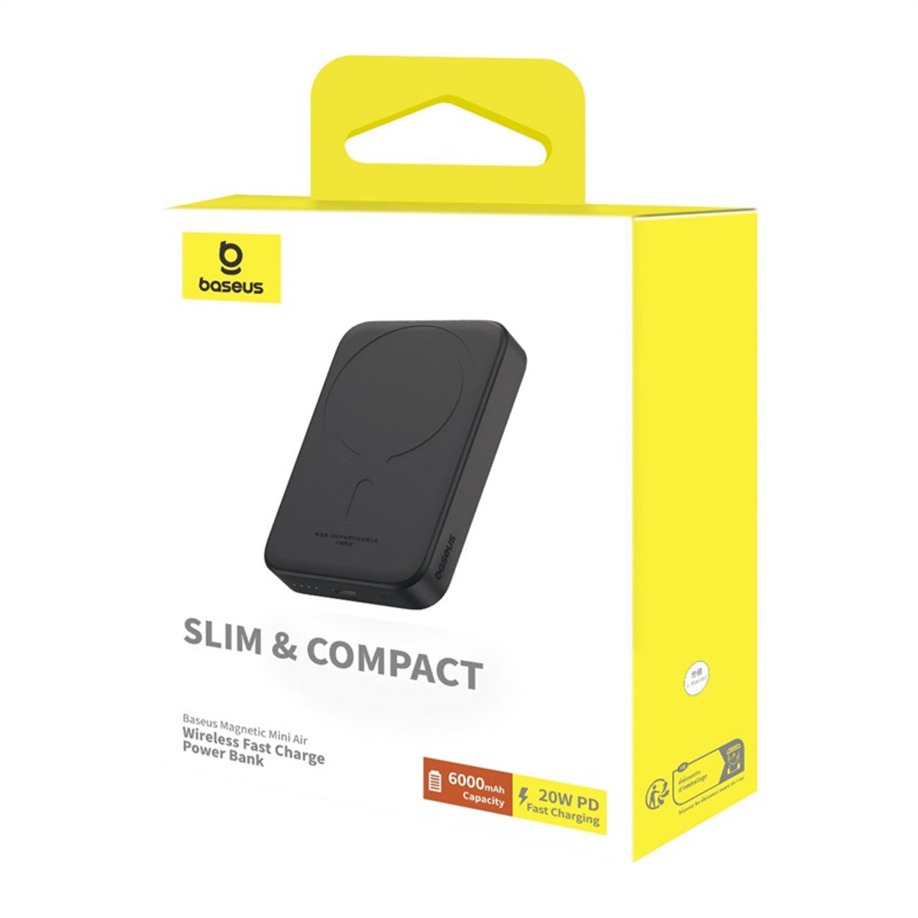 Powerbank Baseus Magnetic Mini Air 6000mAh 20W z ładowaniem indukcyjnym